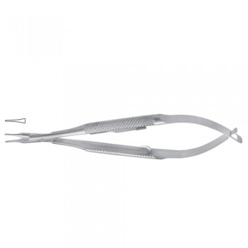 Barraquer-Troutman Micro Needle Holder Straight - Very Delicate - Round Handle - With Lock Stainless Steel, 11.5 cm - 4 1/2"